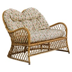 Italienischer Designer, Sofa, Bambus, Rattan, Italien, 1950er Jahre