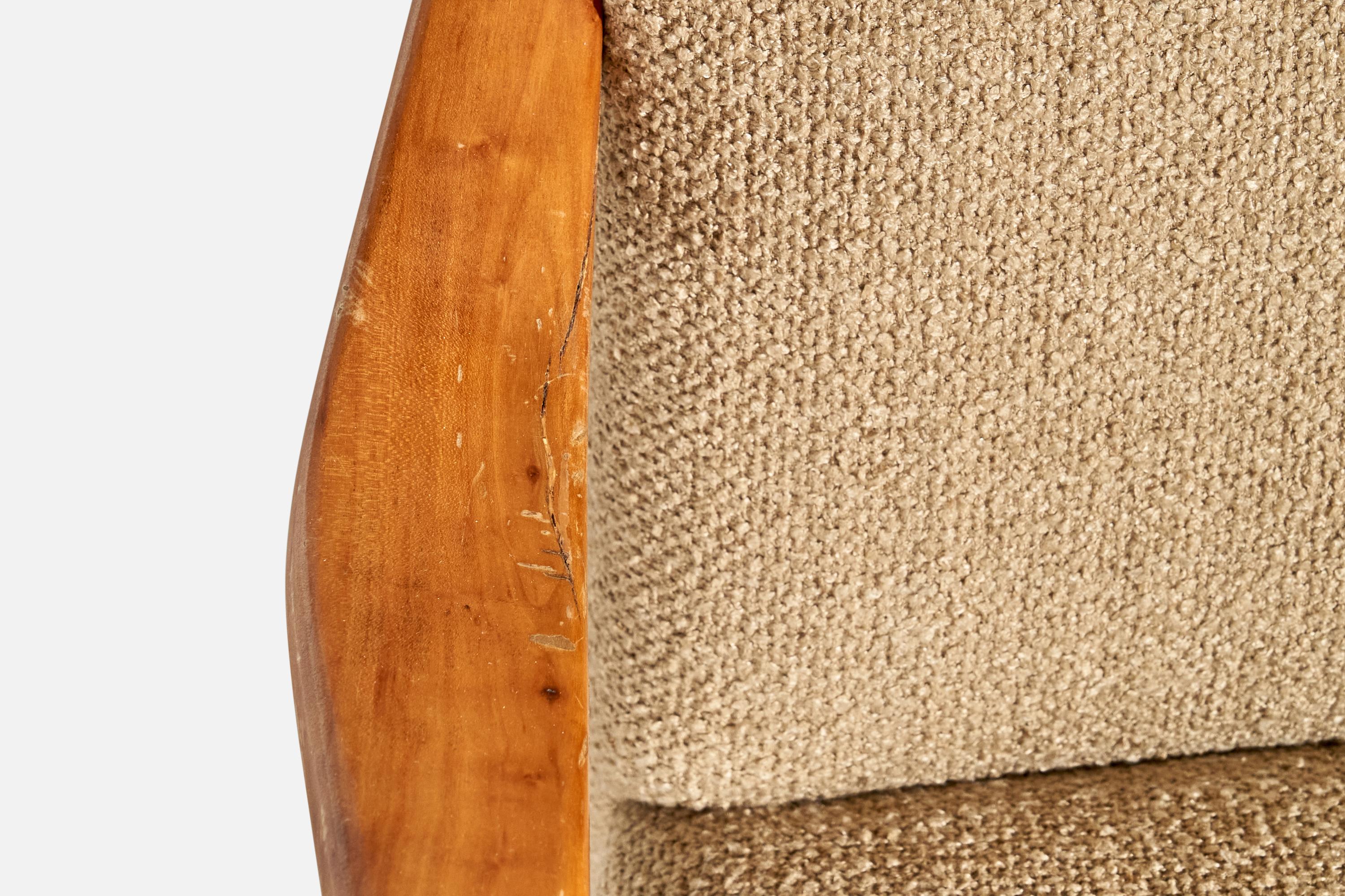 Designer italiano, divano, legno, tessuto, Italia, anni '1950 in vendita 3