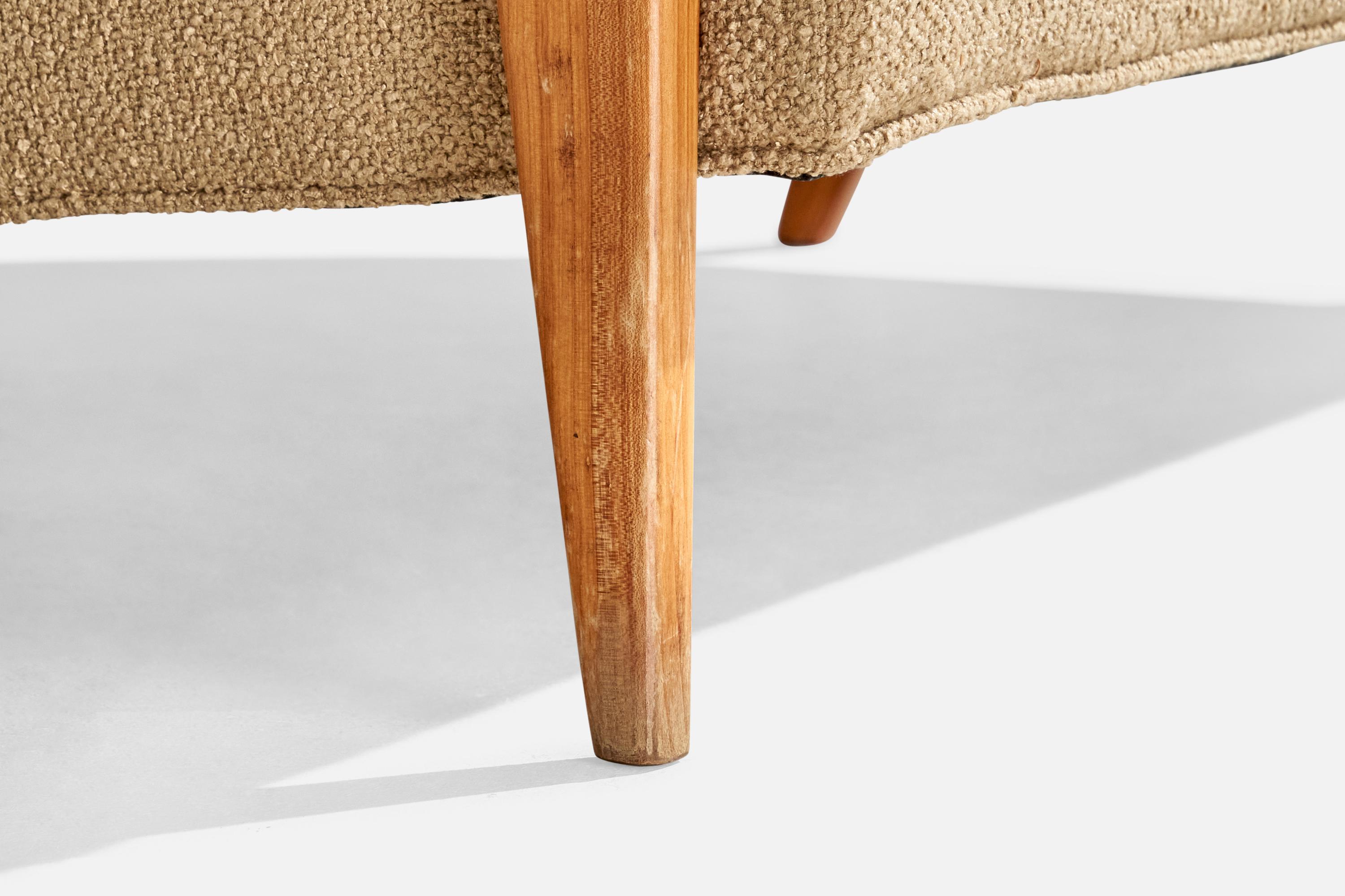 Designer italiano, divano, legno, tessuto, Italia, anni '1950 in vendita 4