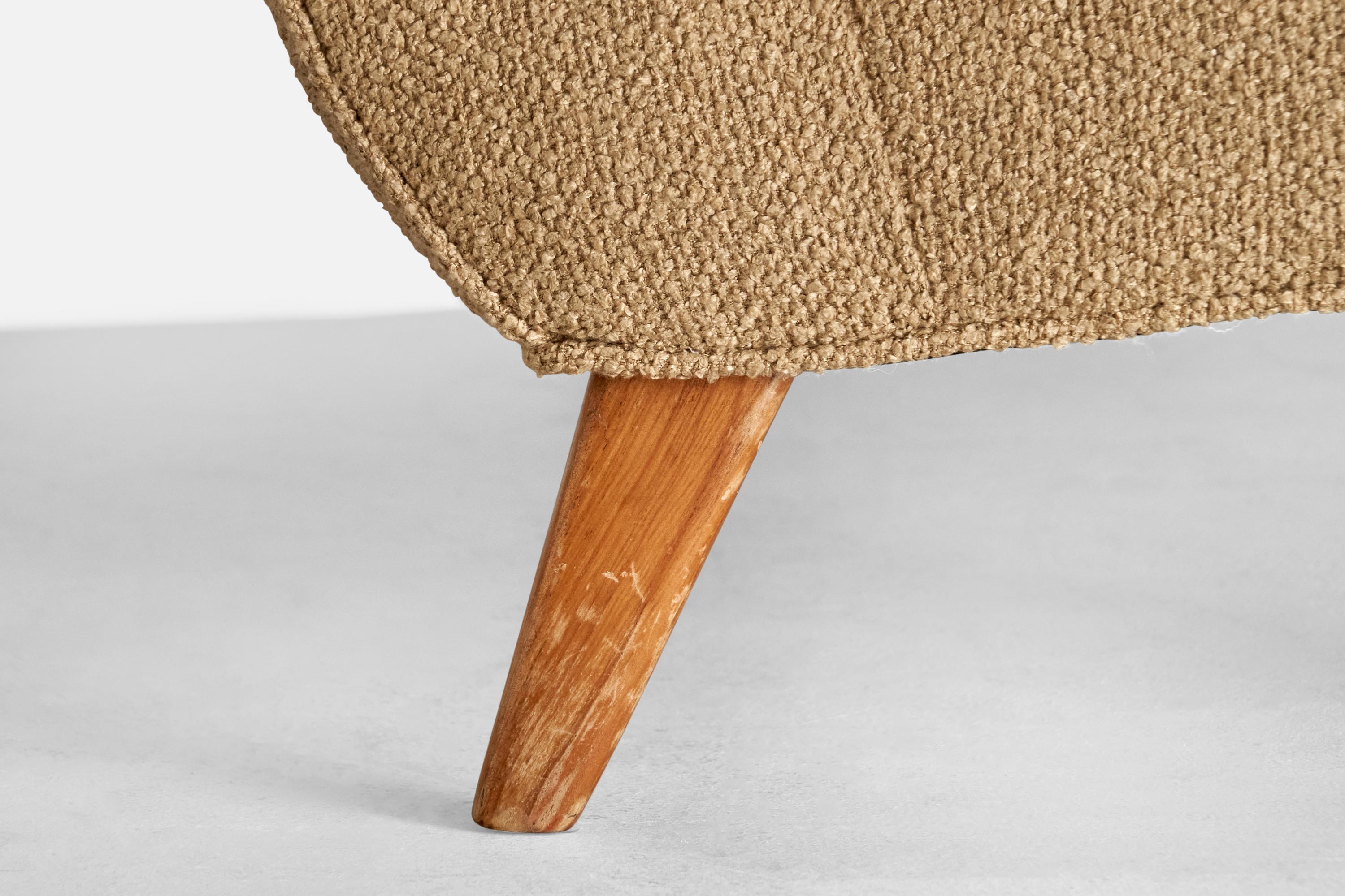 Designer italiano, divano, legno, tessuto, Italia, anni '1950 in vendita 5