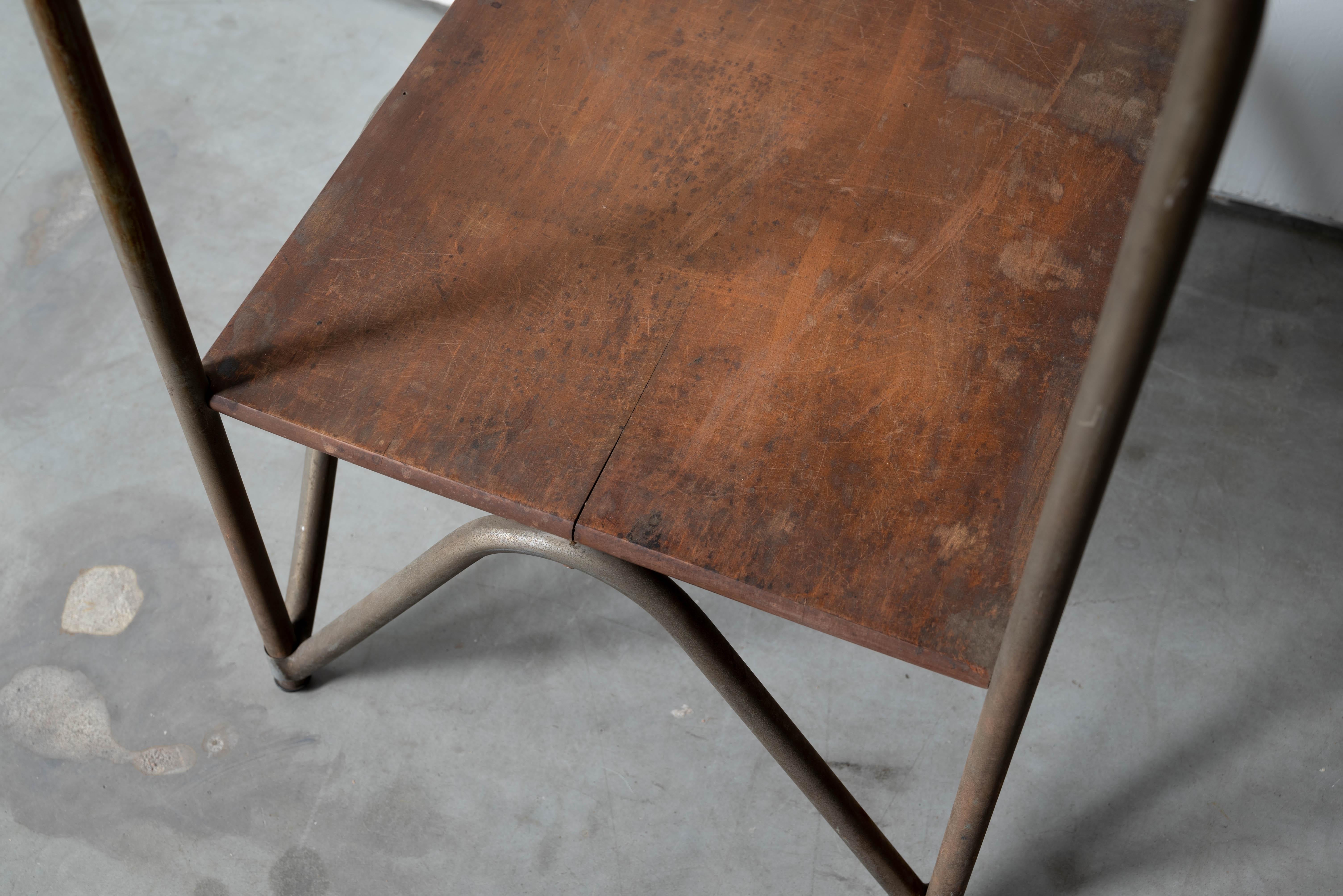 Mid-20th Century Italian Designer, Side Table or End Table, Iron, Walnut, Italy, 1930s