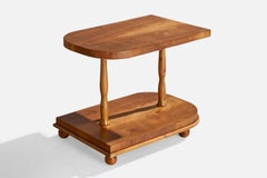 Designer italien, table d'appoint, bois, Italie, années 1930