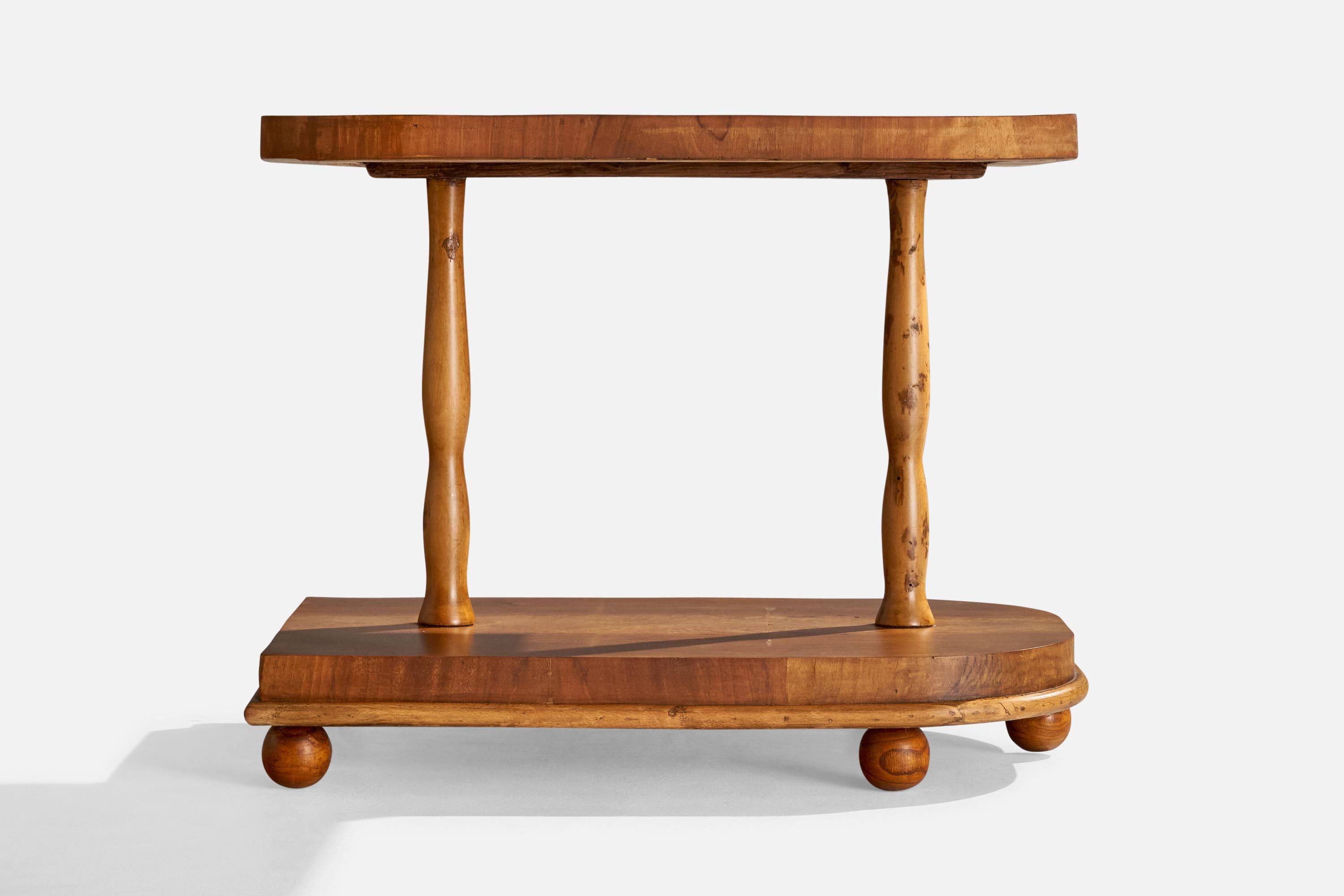 Italiano Designer italiano, Tavolino, Legno, Italia, anni '30 in vendita