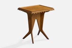 Designer italien, table d'appoint, bois, Italie, années 1950