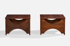 Italian Designer, Side Tables, Wood, Italy, 1960s