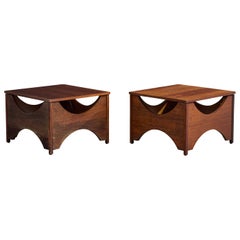 Italian Designer, Side Tables, Wood, Italy, 1960s