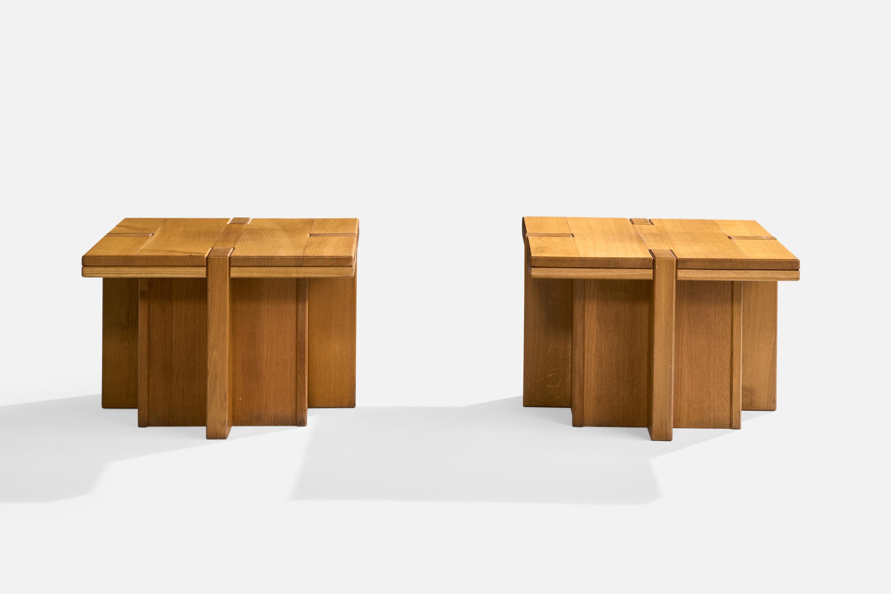 Legno Designer italiano, Tavolini, Wood, Italia, anni '70 in vendita