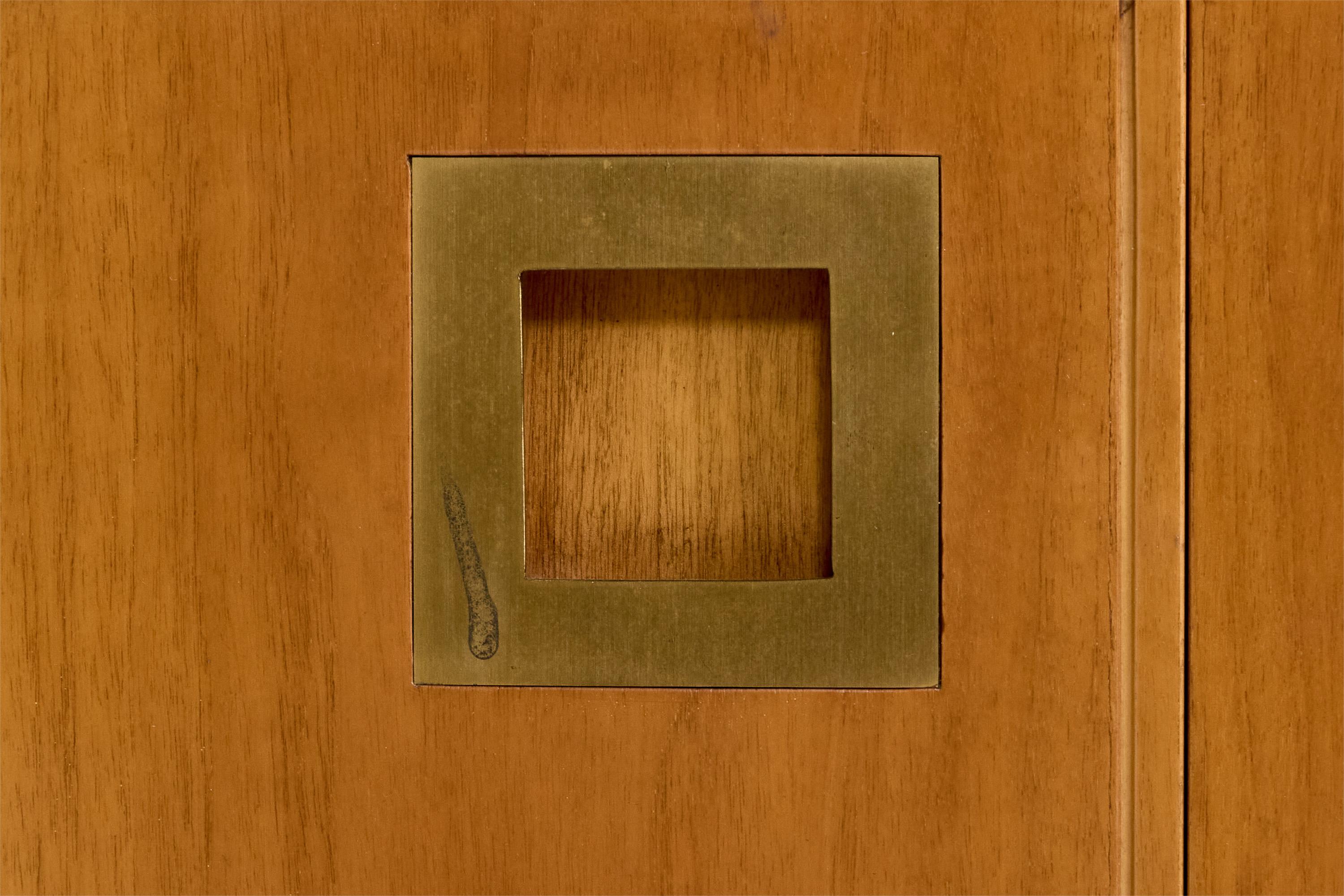 Italian Designer, Sideboard, Teak, Brass, Italy, 1970s For Sale 5