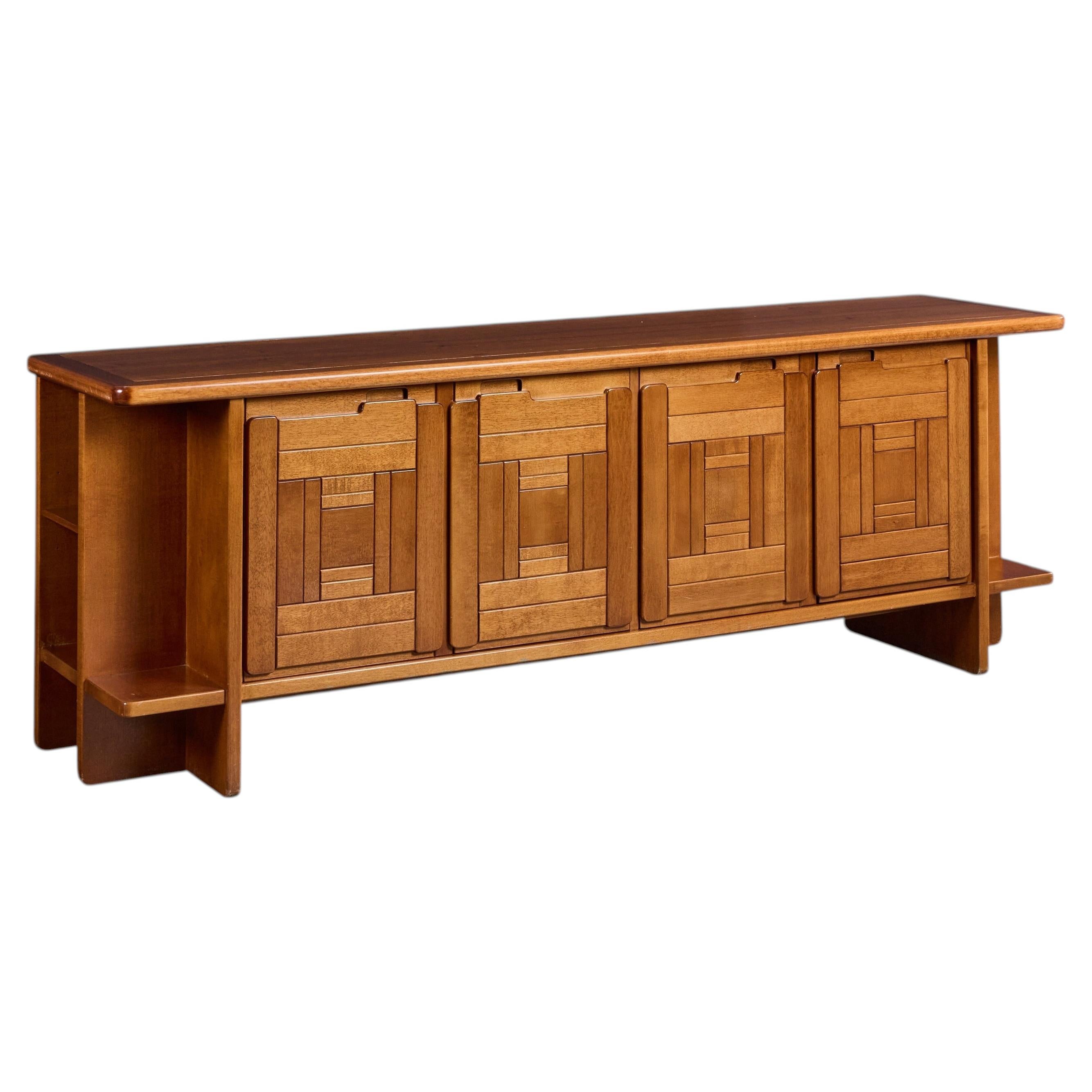 Designer italiano, credenza, legno, Italia, anni '70