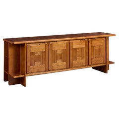 Italian Designer, Sideboard, Wood, Italy, 1970s