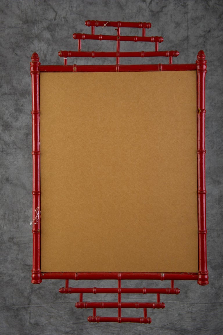 Italian Designer Silk Panel in Chinese Frame For Sale at 1stDibs