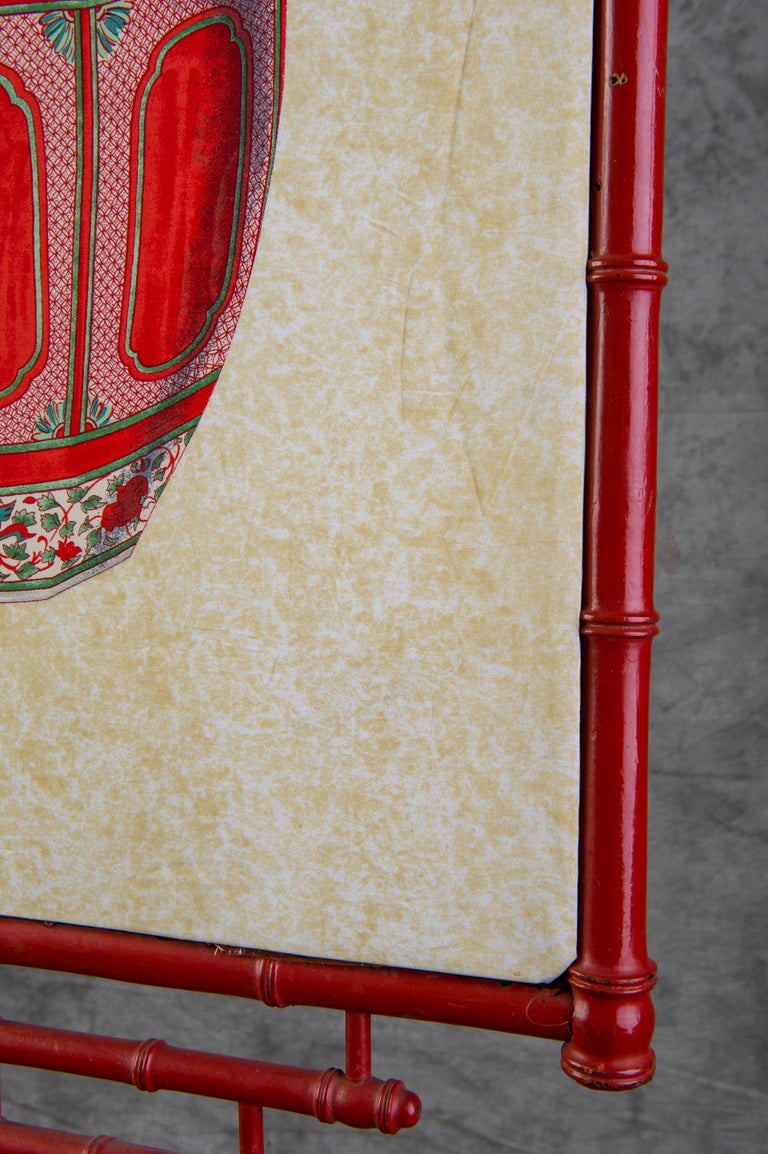 Italian Designer Silk Panel in Chinese Frame For Sale at 1stDibs