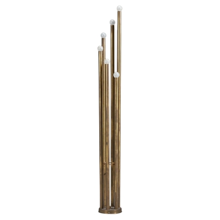 Italian Designer, Floor Lamp, Brass, Italy, 1970s