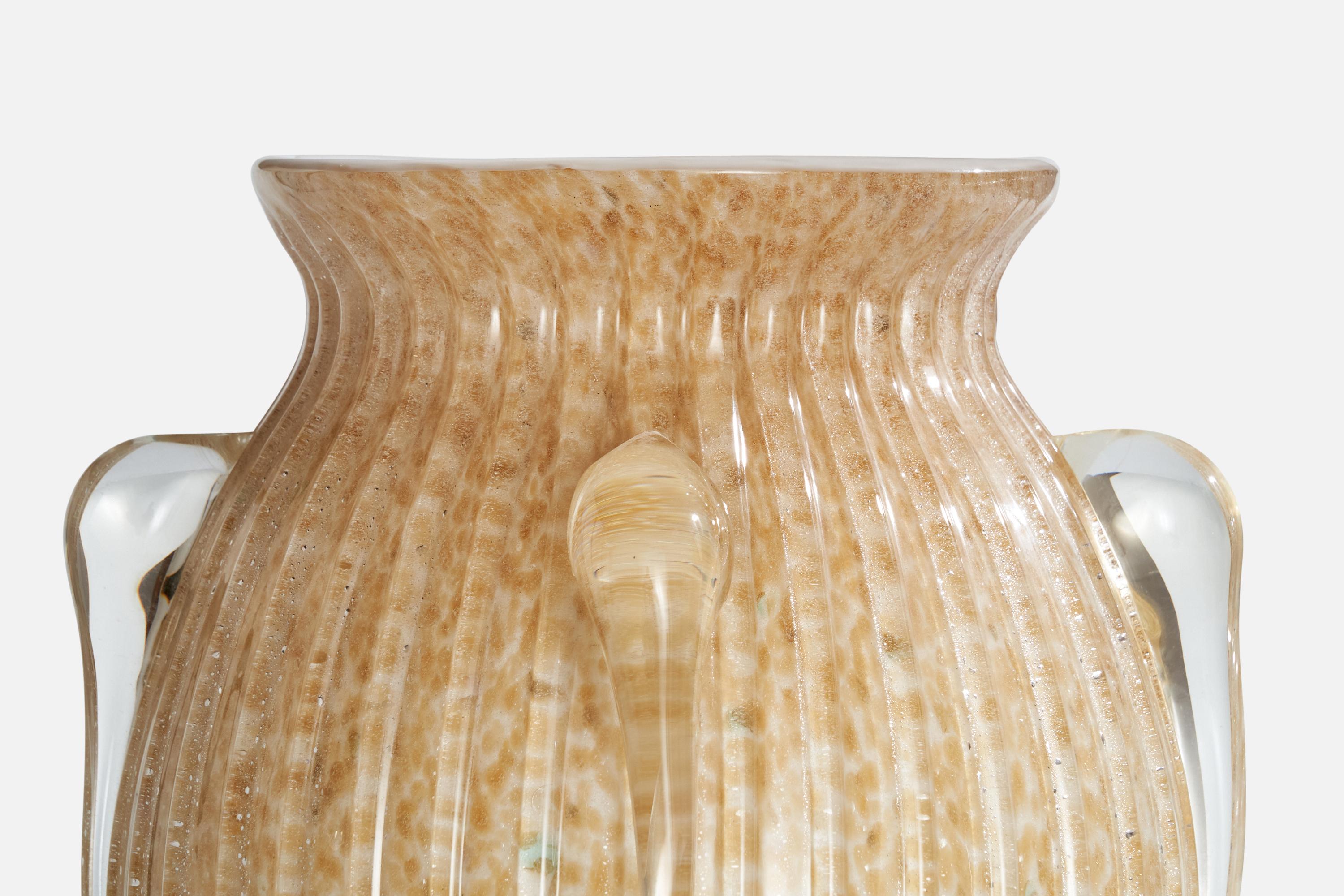 Designer italiano, Vaso di grandi dimensioni, Vetro di Murano, Italia, anni '70 in vendita 1