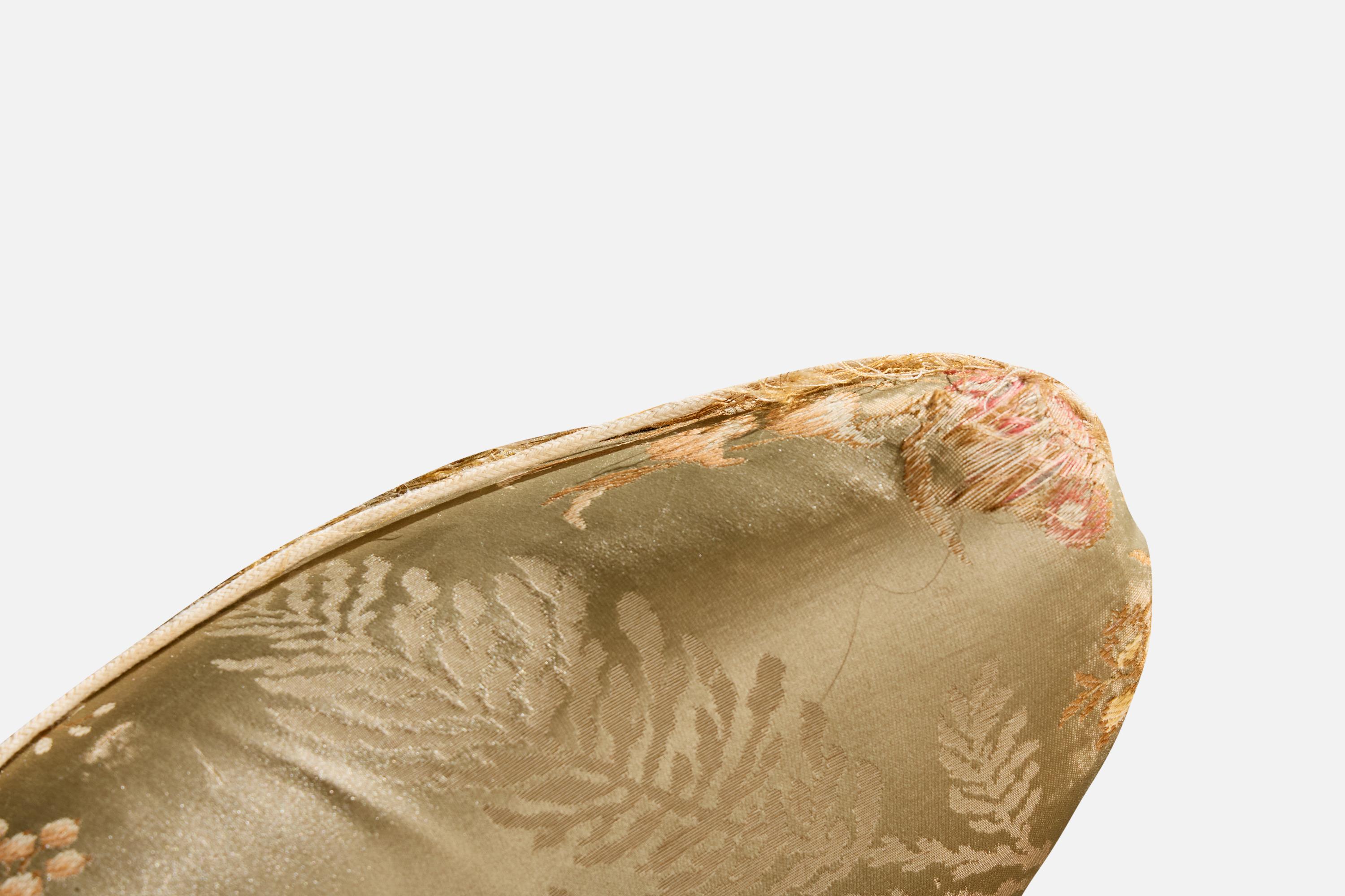 Diseñador Italiano, Sillas Pantuflas, Madera, Seda, Italia, Años 30 en venta 5