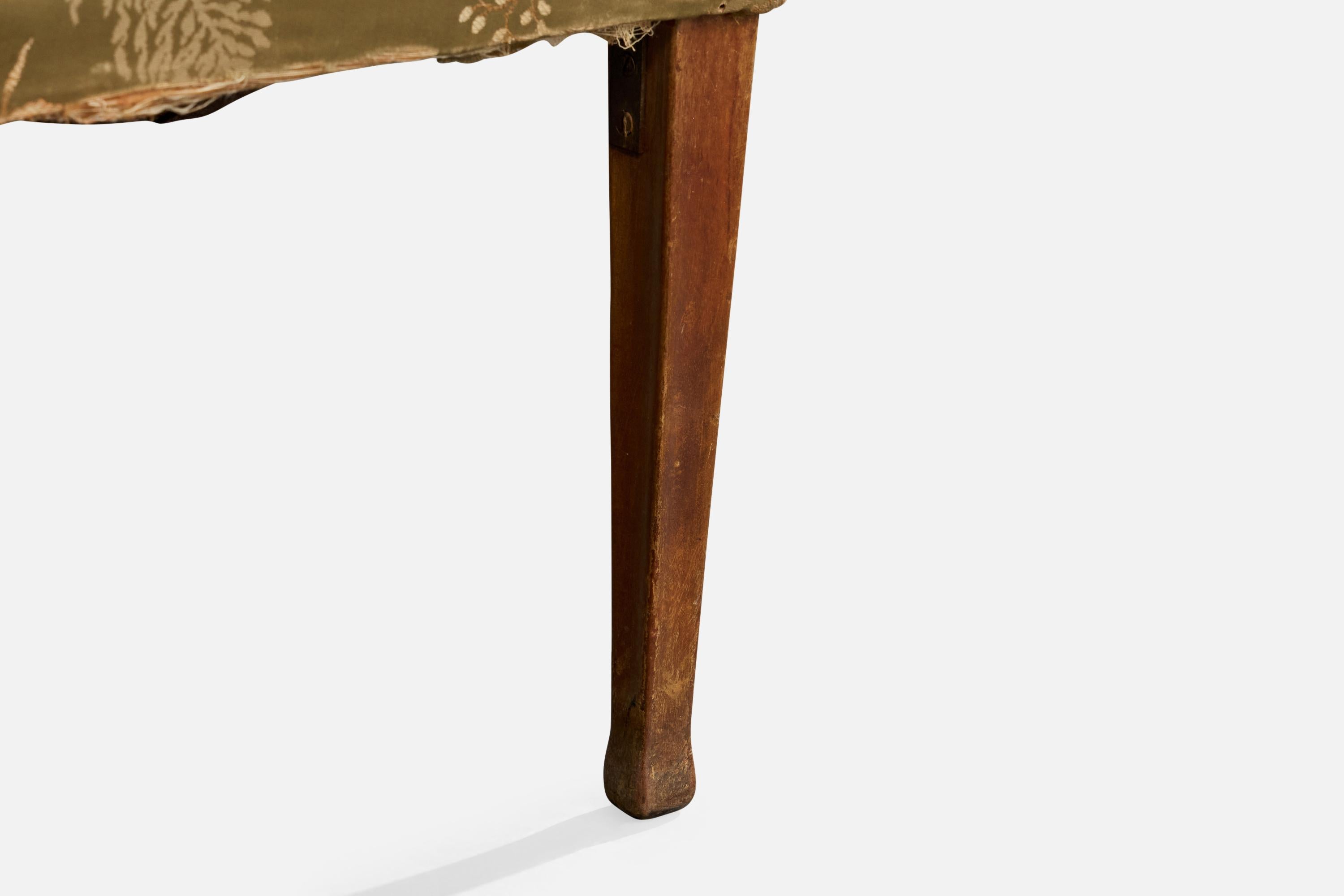 Diseñador Italiano, Sillas Pantuflas, Madera, Seda, Italia, Años 30 en venta 8