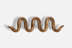 Italian Designer, Small Architectural Wall Elements, Brass, Italy, 1940s