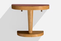 Italian Designer, Small Console Table, Wood, Laminate, Italy, 1950s