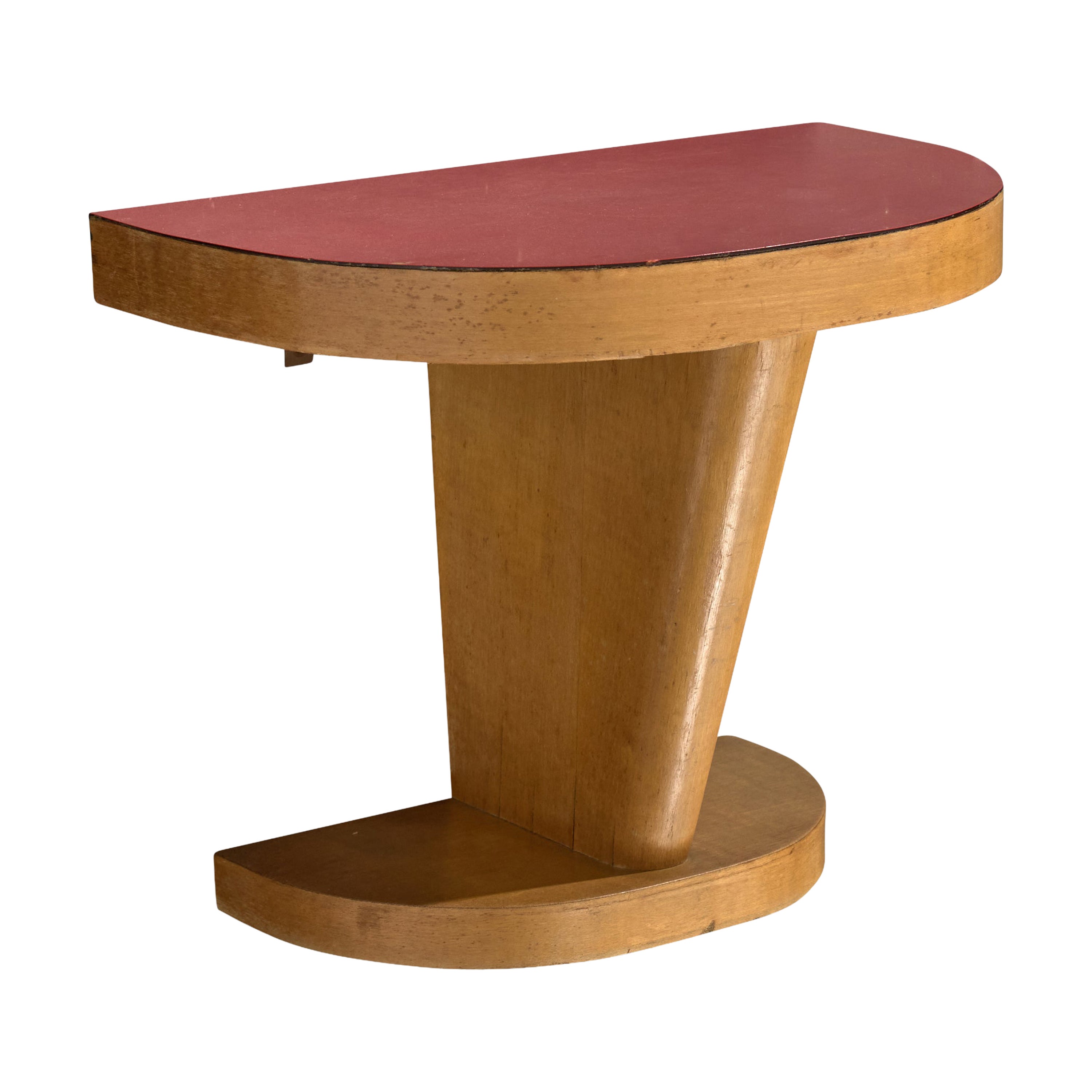 Italian Designer, Small Console Table, Wood, Laminate, Italy, 1950s