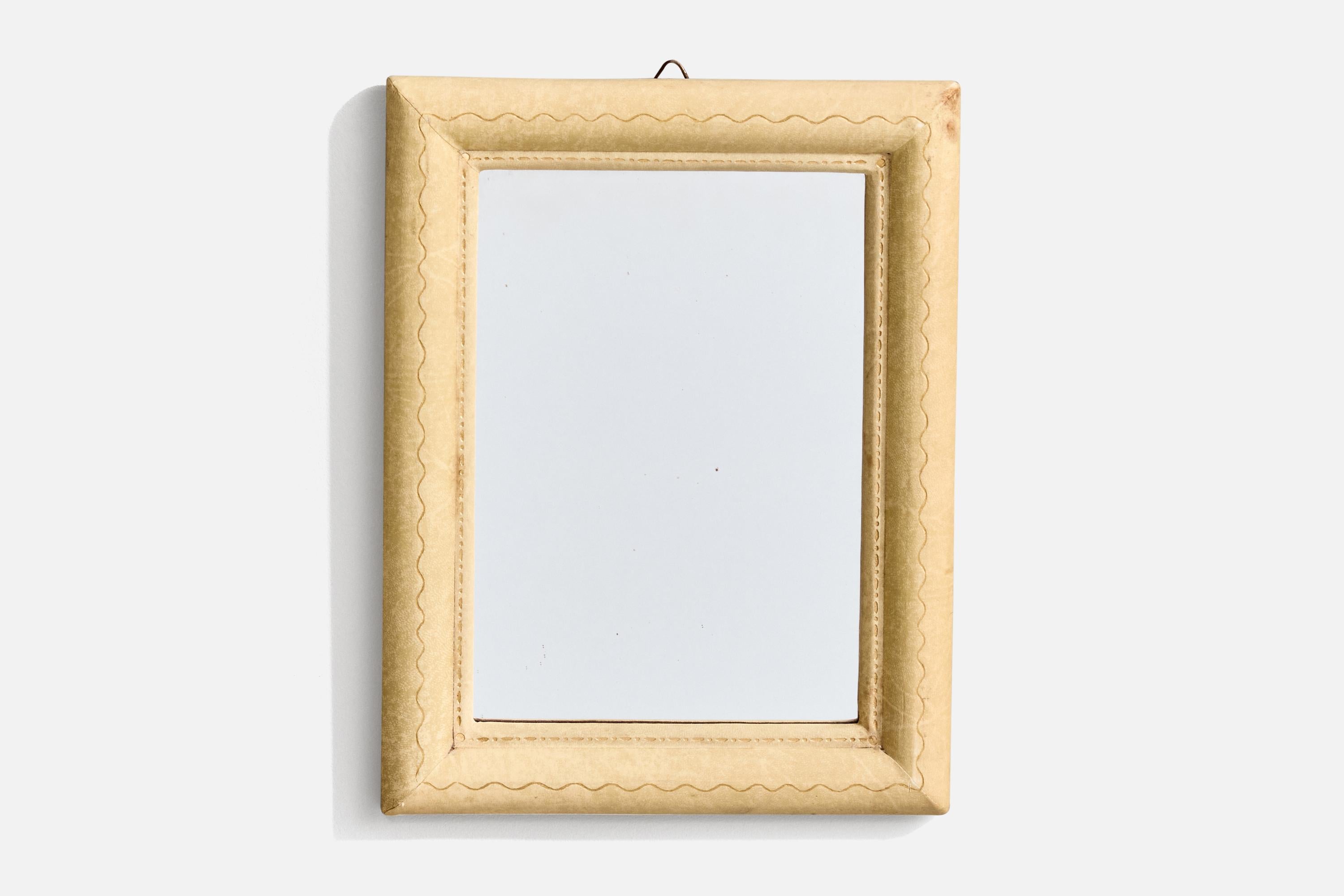 Italian Designer, Small Mirrors, Shagreen, Italy, C. 1930s In Good Condition For Sale In High Point, NC