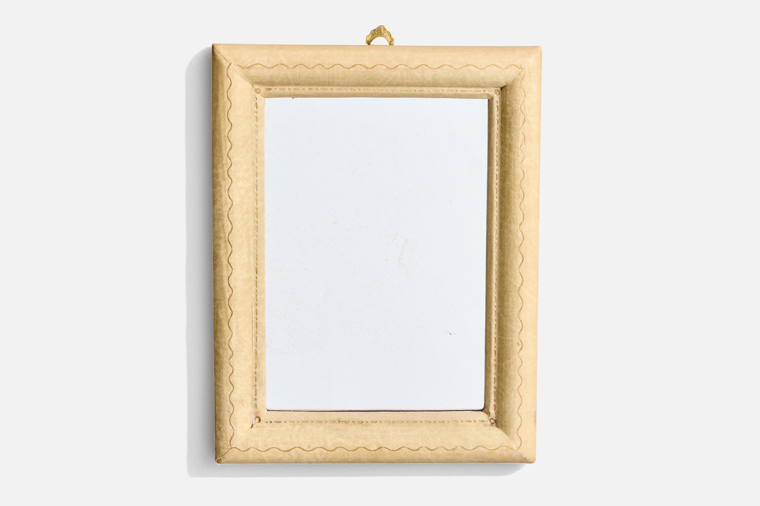 Italian Designer, Small Mirrors, Shagreen, Italy, C. 1930s In Good Condition For Sale In High Point, NC