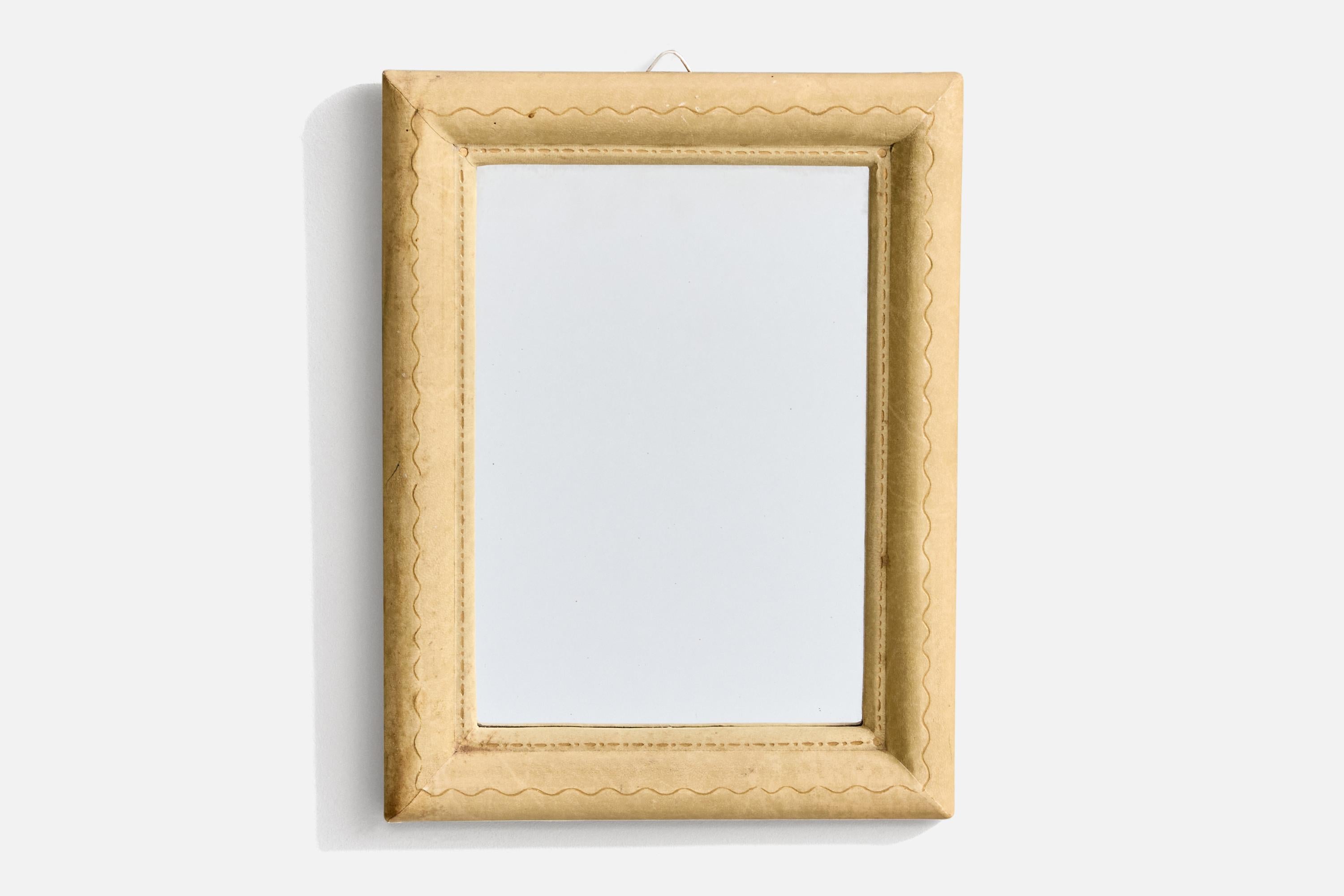 Mid-20th Century Italian Designer, Small Mirrors, Shagreen, Italy, C. 1930s For Sale
