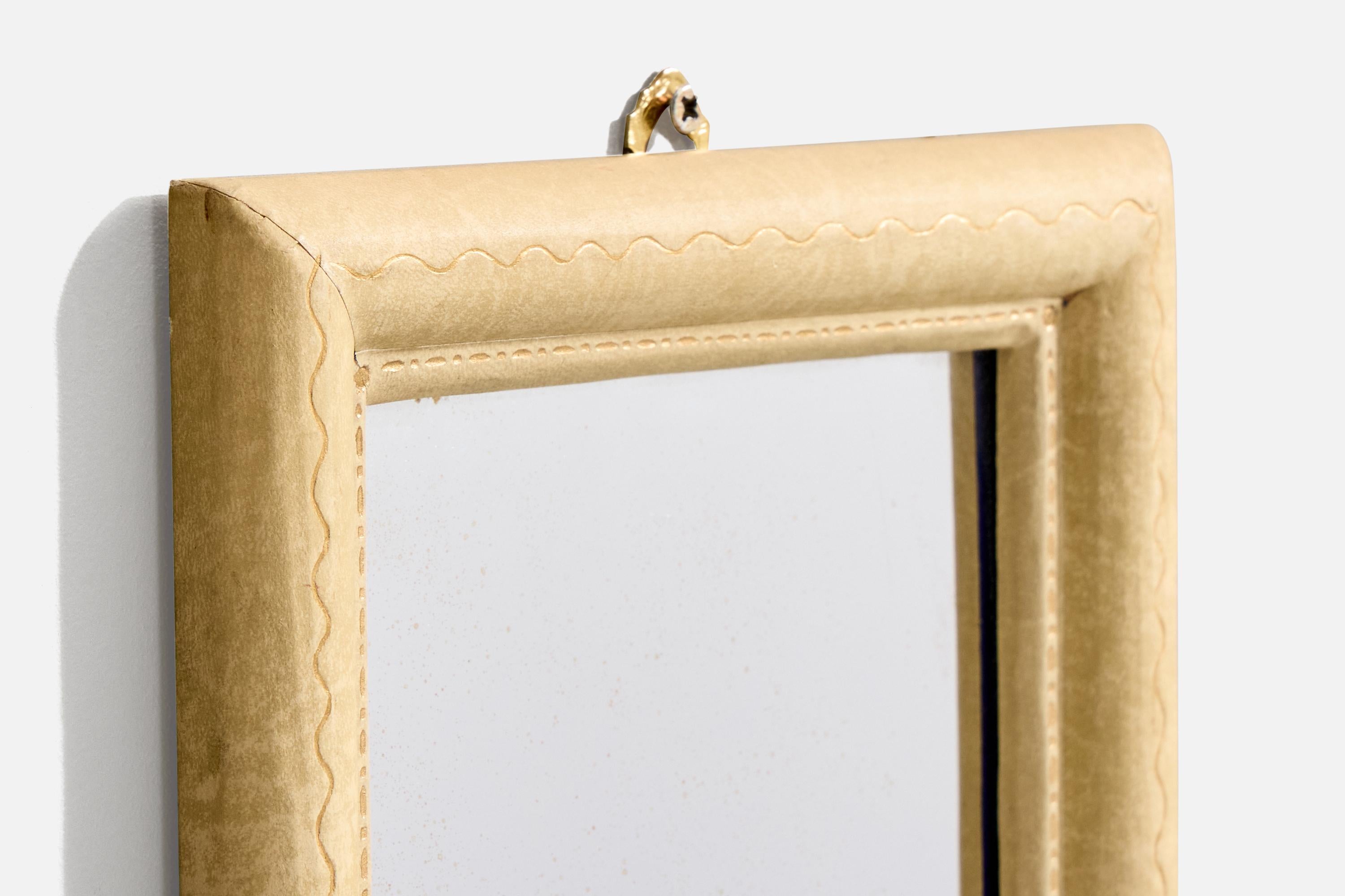 Mid-20th Century Italian Designer, Small Mirrors, Shagreen, Italy, C. 1930s For Sale