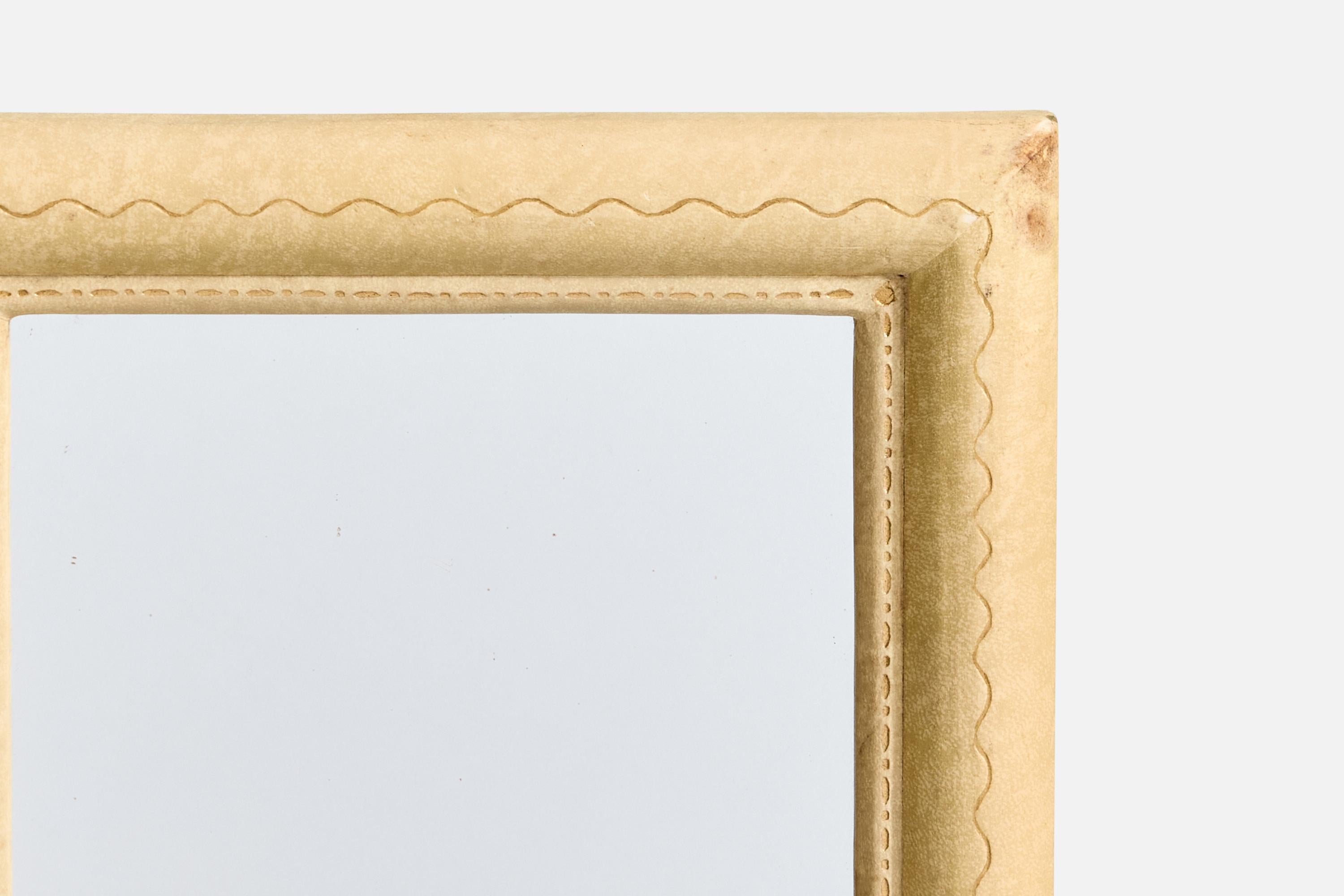 Italian Designer, Small Mirrors, Shagreen, Italy, C. 1930s For Sale 2