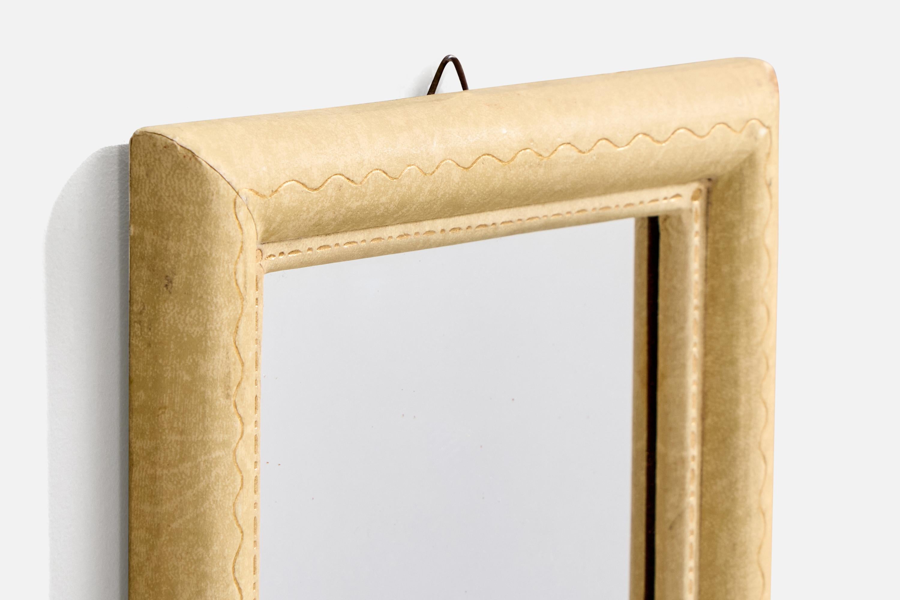 Italian Designer, Small Mirrors, Shagreen, Italy, C. 1930s For Sale 3