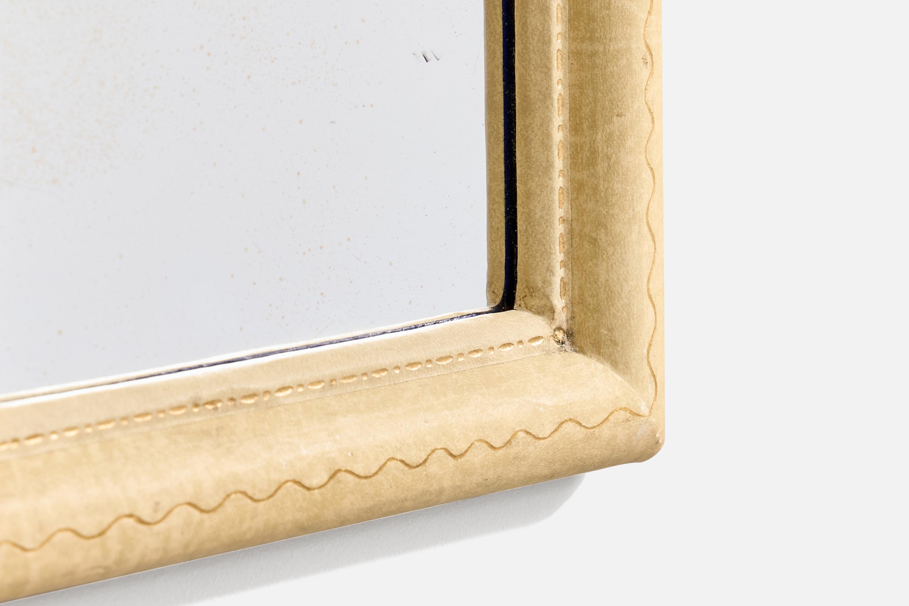 Italian Designer, Small Mirrors, Shagreen, Italy, C. 1930s For Sale 3