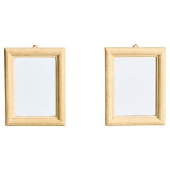 Italian Designer, Small Mirrors, Shagreen, Italy, C. 1930s