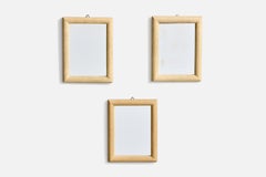 Italian Designer, Small Mirrors, Shagreen, Mirror, Italy, C. 1930s