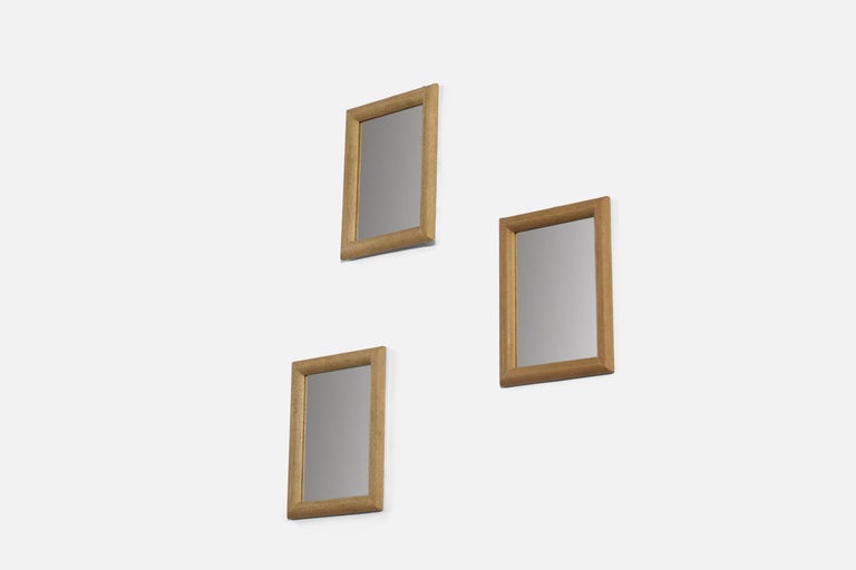 Italian Designer, Small Mirrors, Shagreen, Mirror, Italy, C. 1930s For Sale at 1stDibs