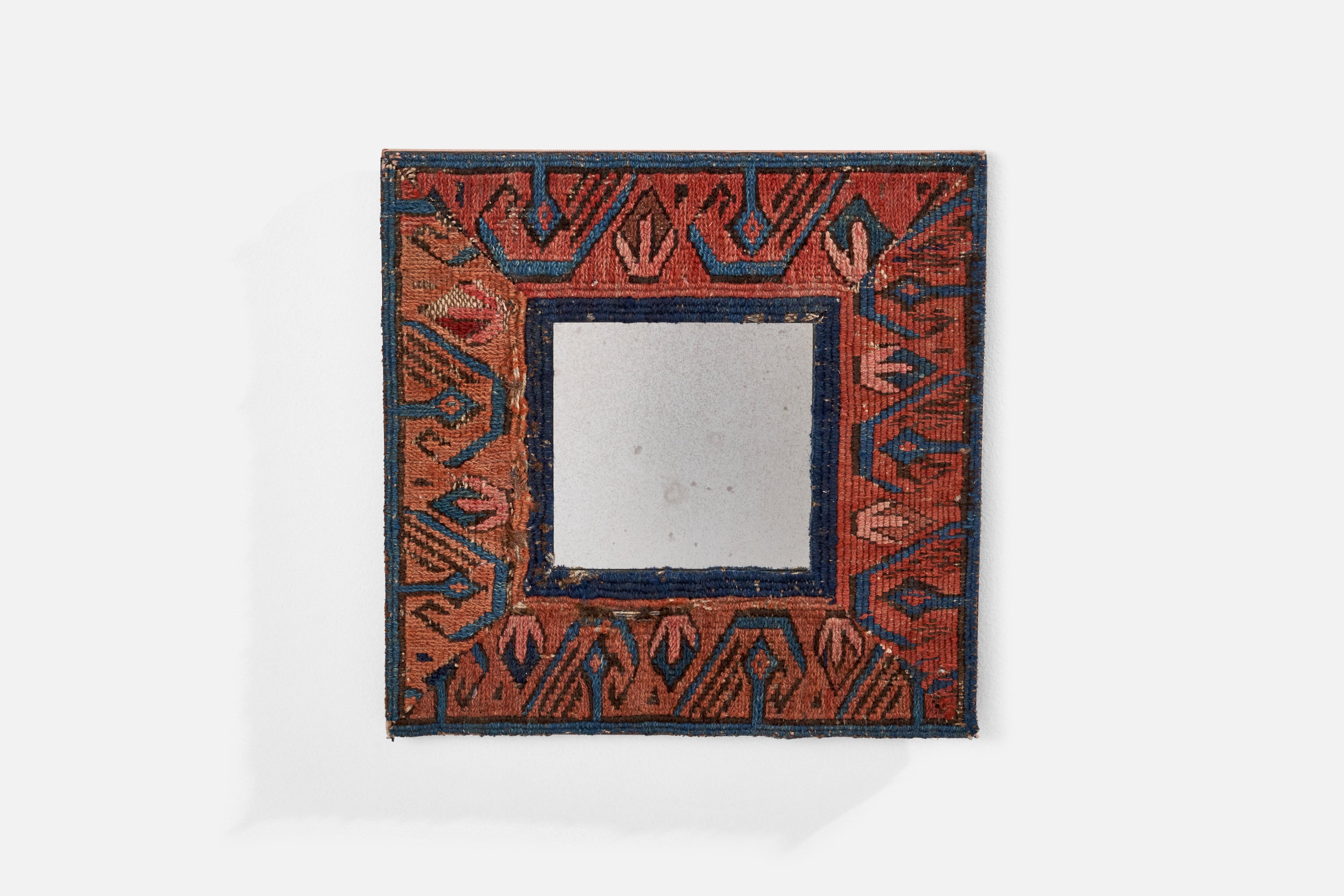 Italian Designer, Small Wall Mirror, Carpet, Italy, 1930s