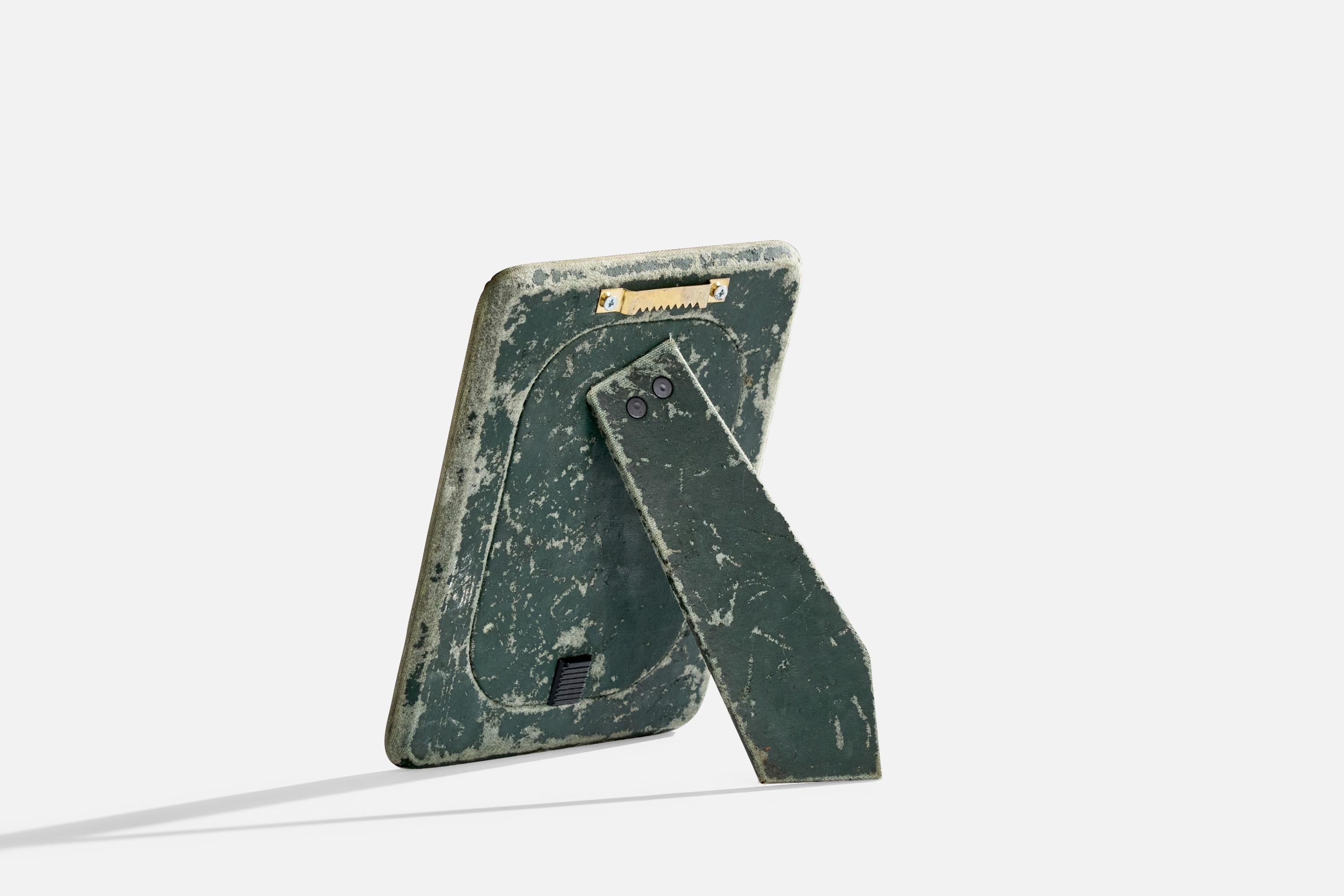 Diseñador italiano, Espejo de pared pequeño, Plata, Italia, Años 1940 en Bueno estado para la venta en High Point, NC