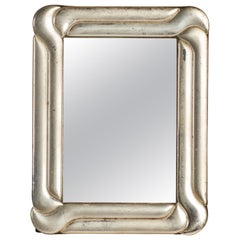 Diseñador italiano, Pequeño espejo de pared, Plata de ley, Italia, Años 30