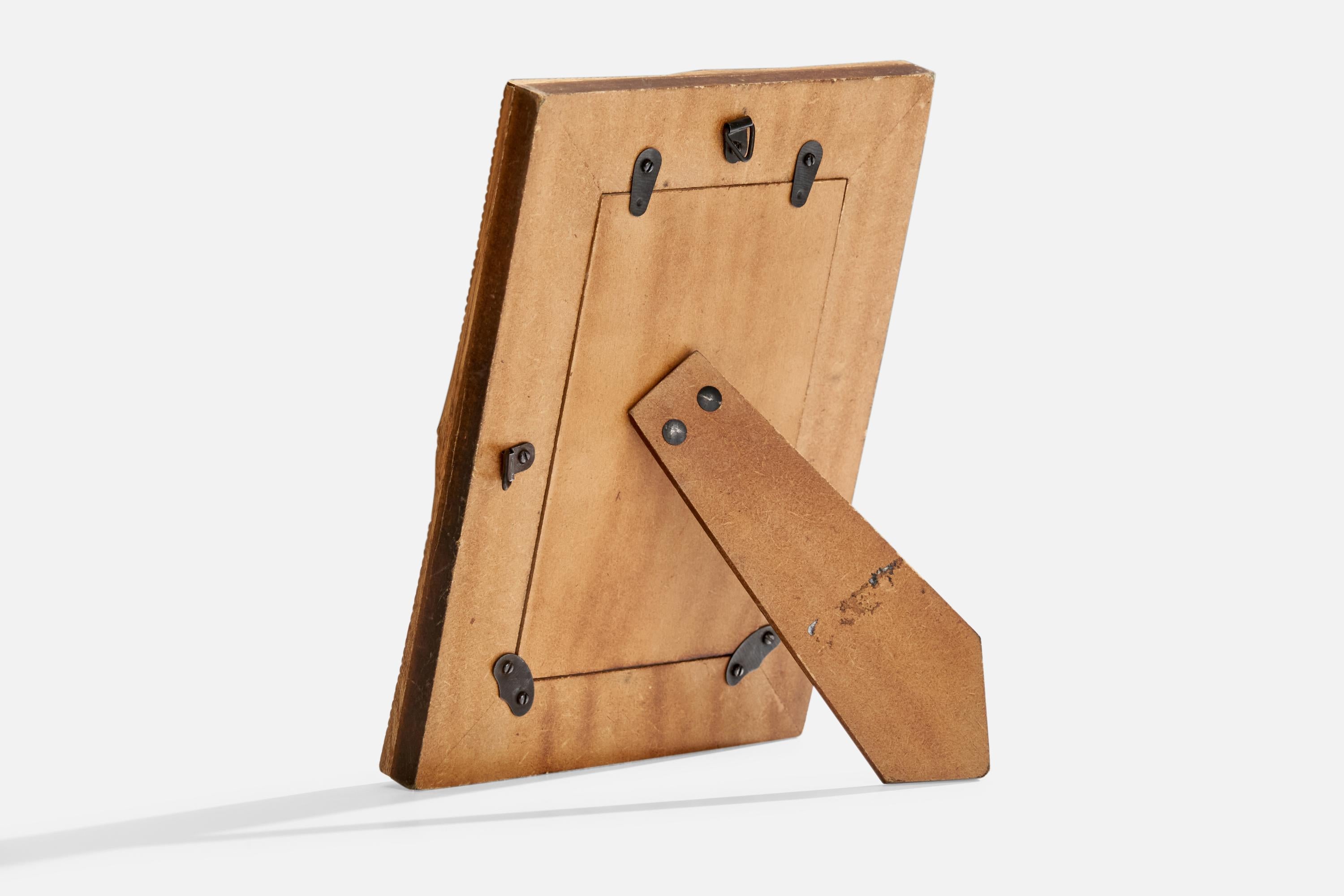Italienischer Designer, Wandspiegel, Holz, Italien, 1940er-Jahre im Zustand „Gut“ im Angebot in High Point, NC