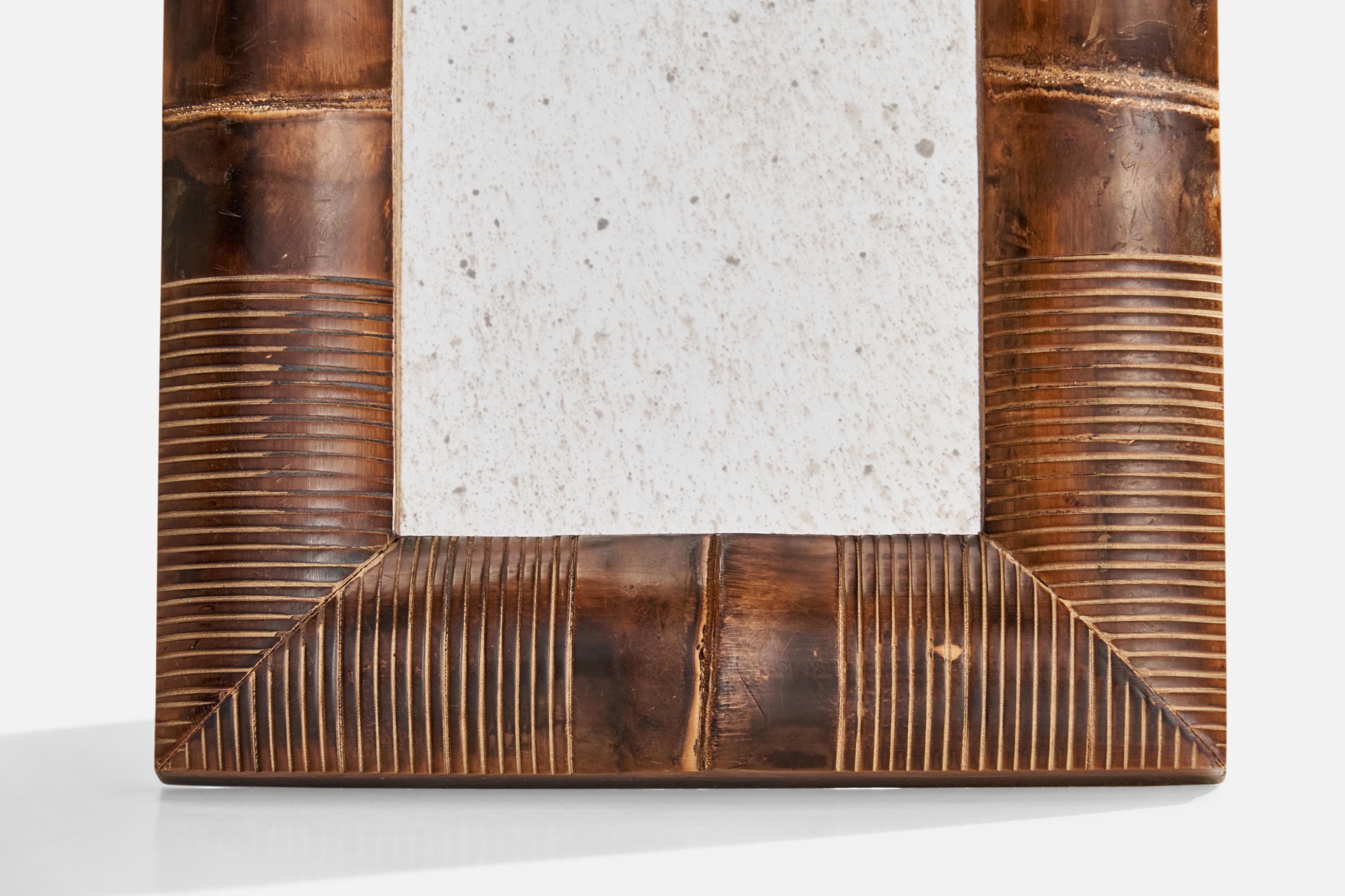 Italian Designer, Small Wall Mirror, Wood, Italy, 1940s For Sale 2