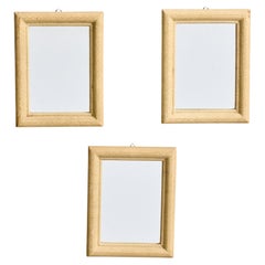 Italian Designer, Small Wall Mirrors, Shagreen, Italy, C. 1930s