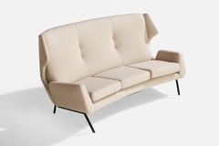 Diseñador italiano, Sofá, Tela, Metal, Italia, Años 50