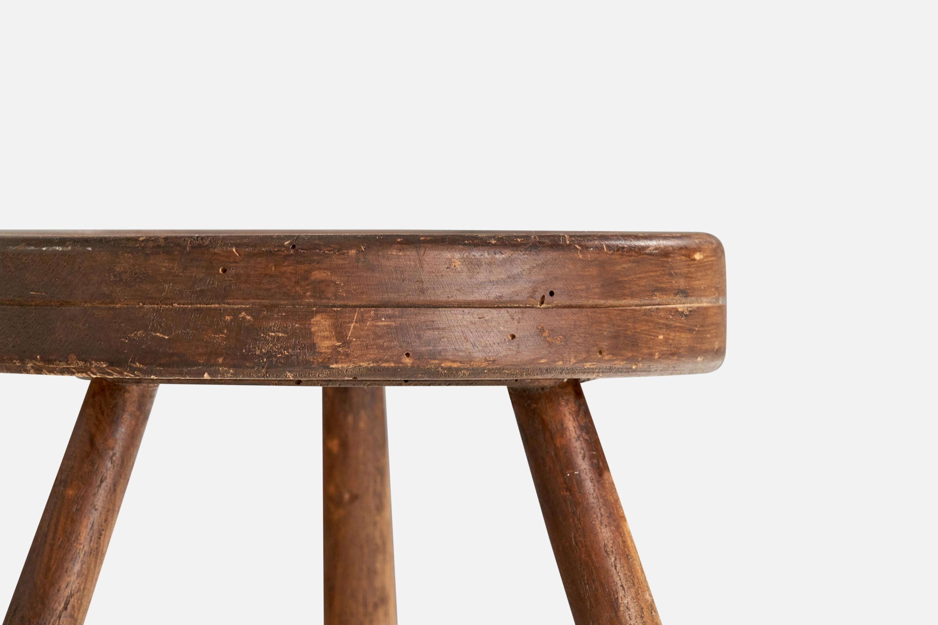 Italian Designer, Stool, Wood, Italy, 1940s For Sale 1