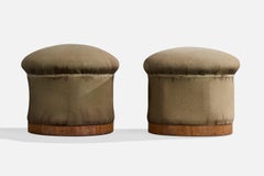 Designer italiano, sgabelli, velluto, legno, Italia, anni ’30