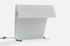 Italian Designer, Table Lamp, Acrylic, Chrome, Italy, 1970s