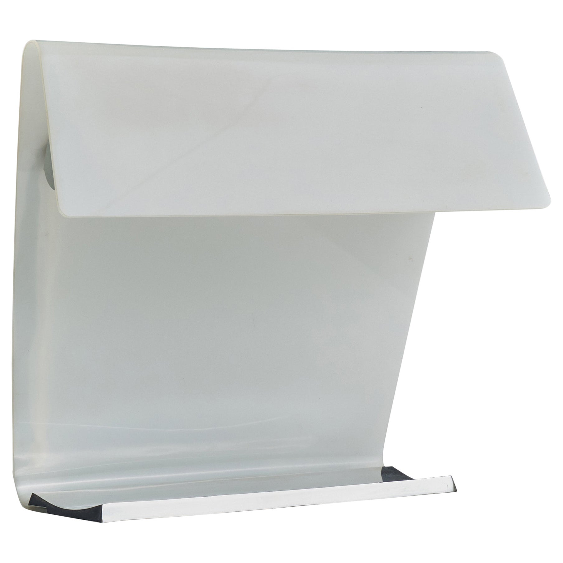 Italian Designer, Table Lamp, Acrylic, Chrome, Italy, 1970s