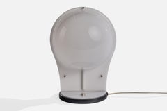 Italian Designer, Table Lamp, Acrylic, Metal, Marble, Italy, 1970s