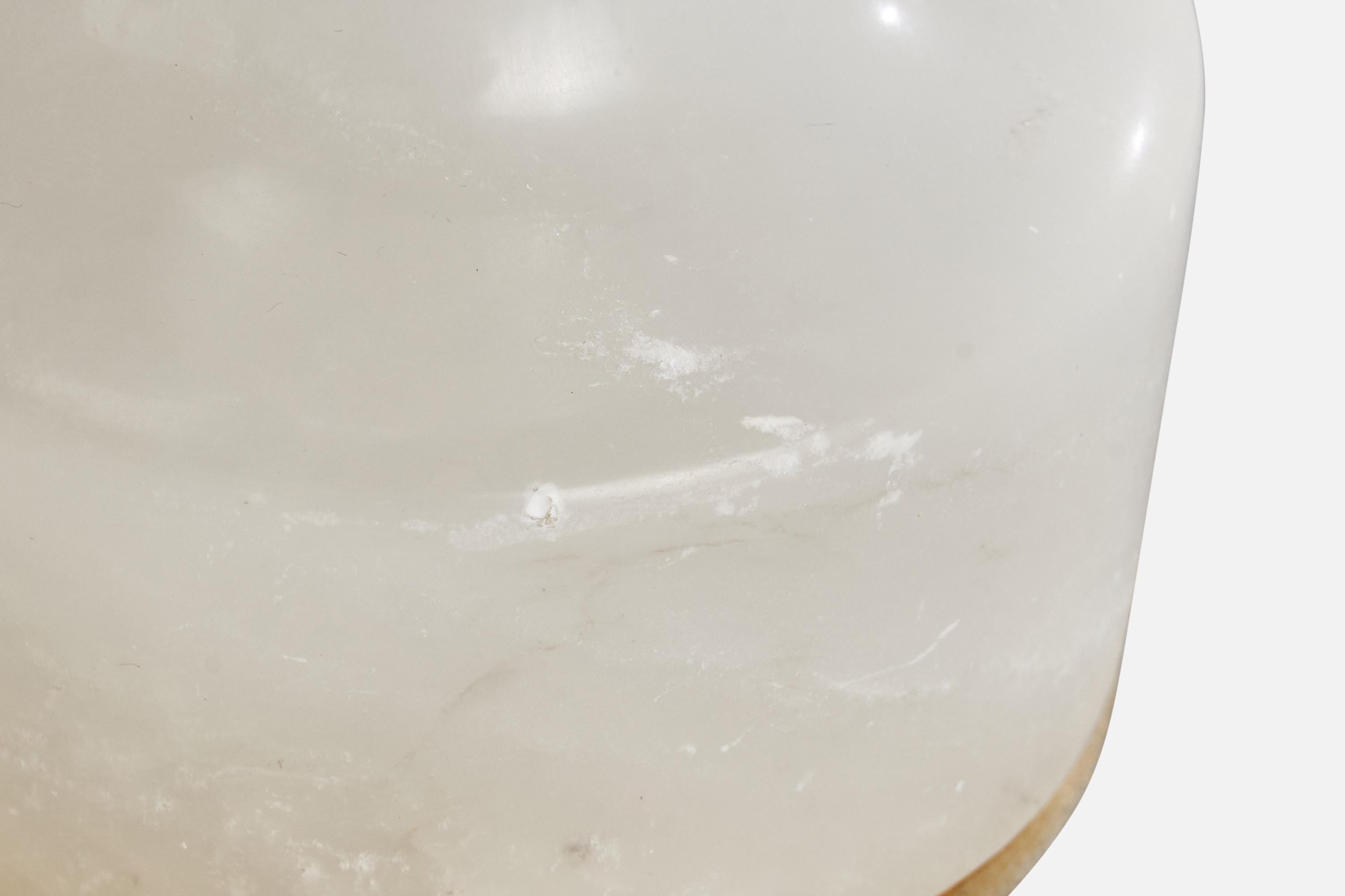 Lampada da tavolo di design italiano, alabastro, ottone, Italia, anni '50 in vendita 2