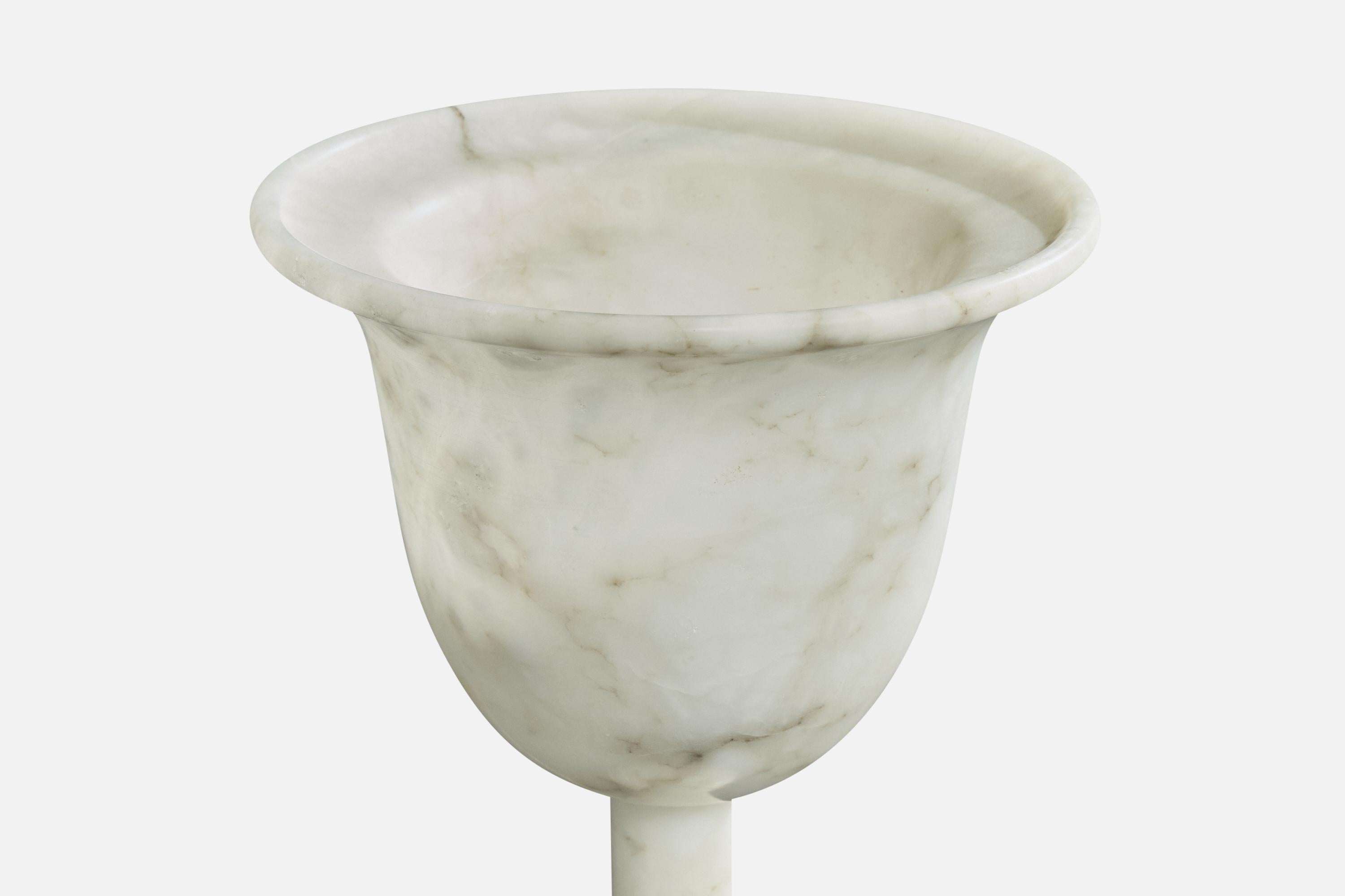 Designer italien, lampe de table, albâtre, Italie, années 1990 État moyen - En vente à High Point, NC