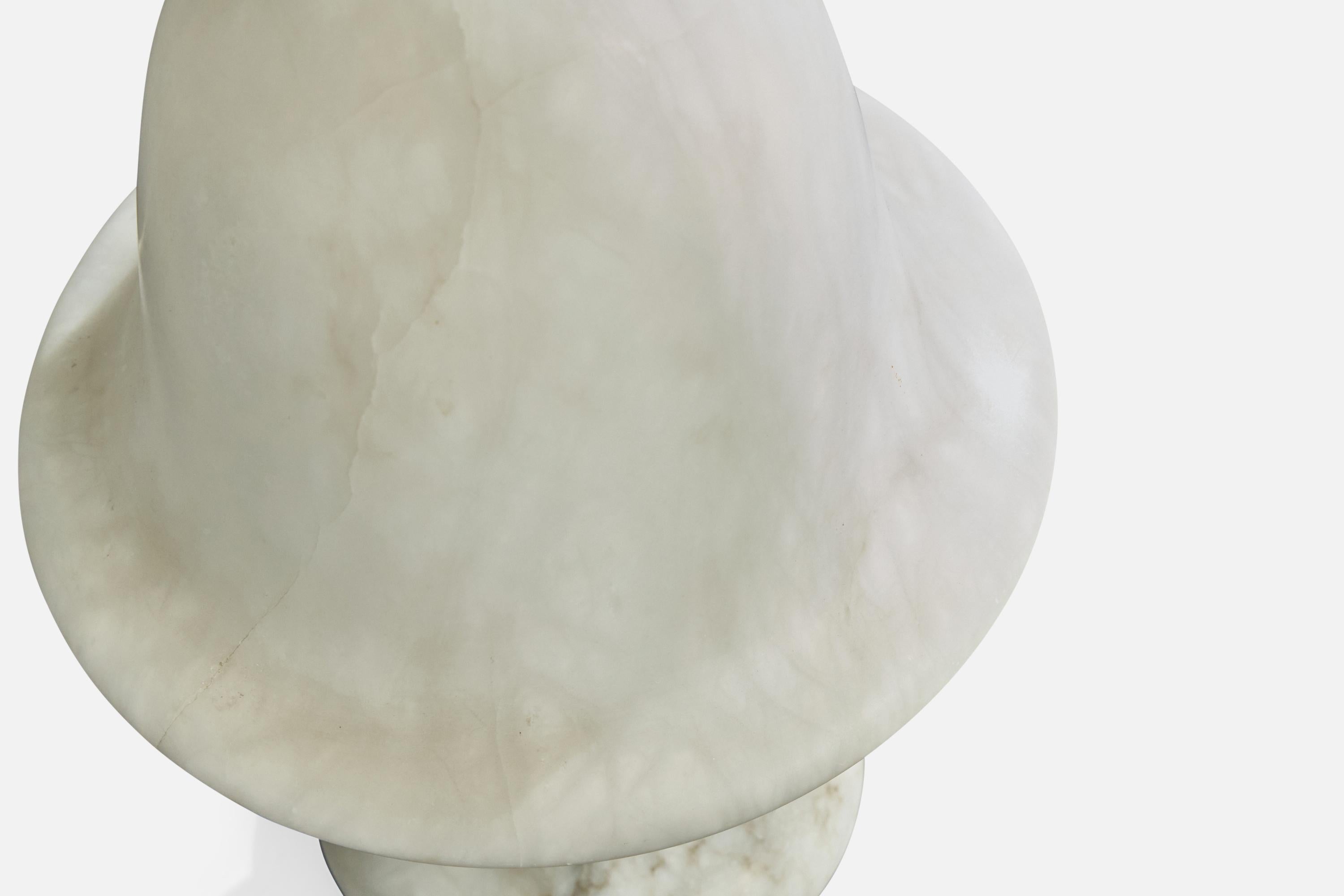 Albâtre Designer italien, lampe de table, albâtre, Italie, années 1990 en vente