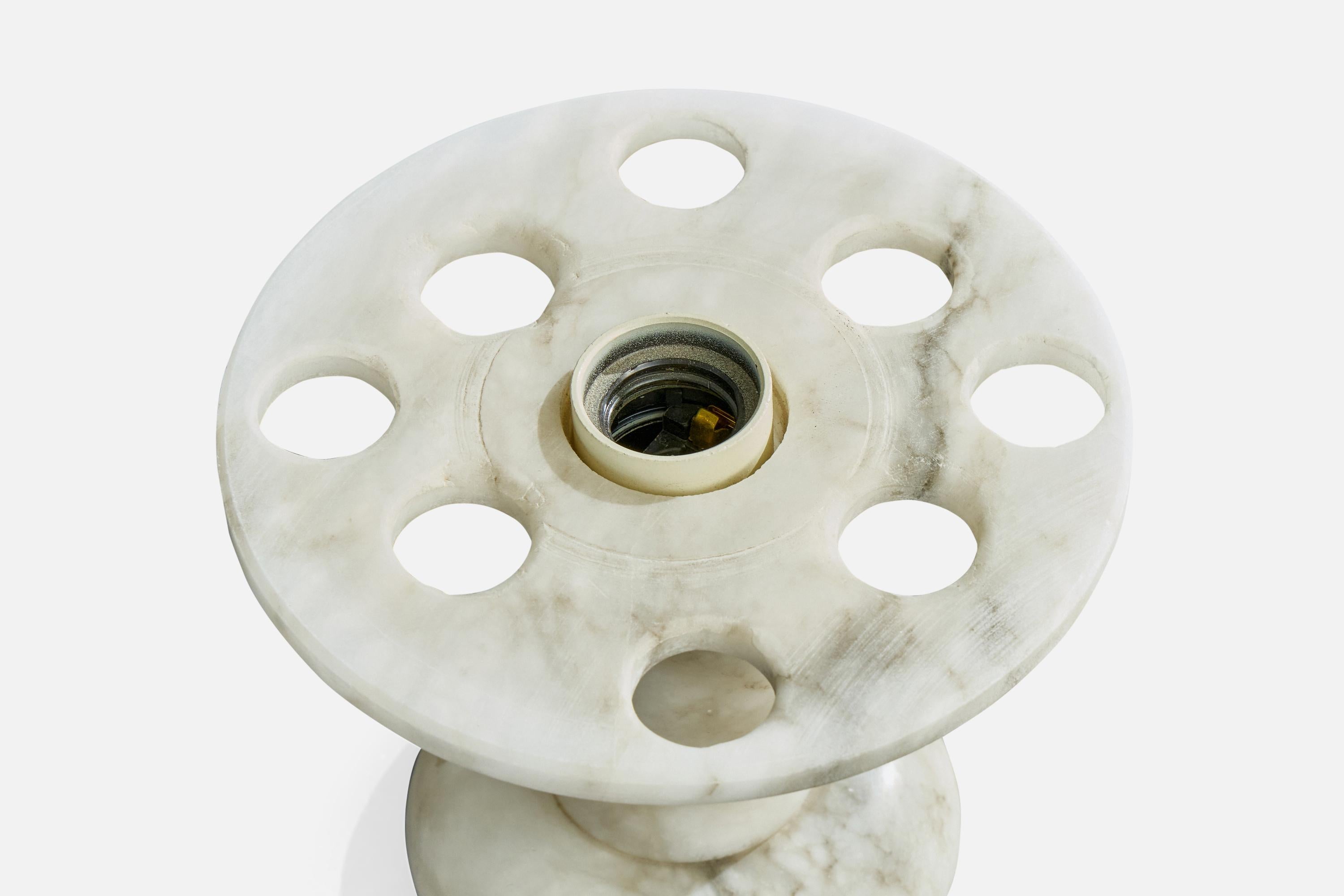 Designer italien, lampe de table, albâtre, Italie, années 1990 en vente 2