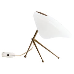 Italian Designer, Table Lamp, Brass, Acrylic, Italy, 1950s